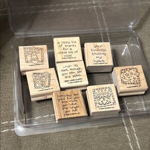 Stampin' Up! Quick & Cute 8 Piece Wooden Stamp Set
